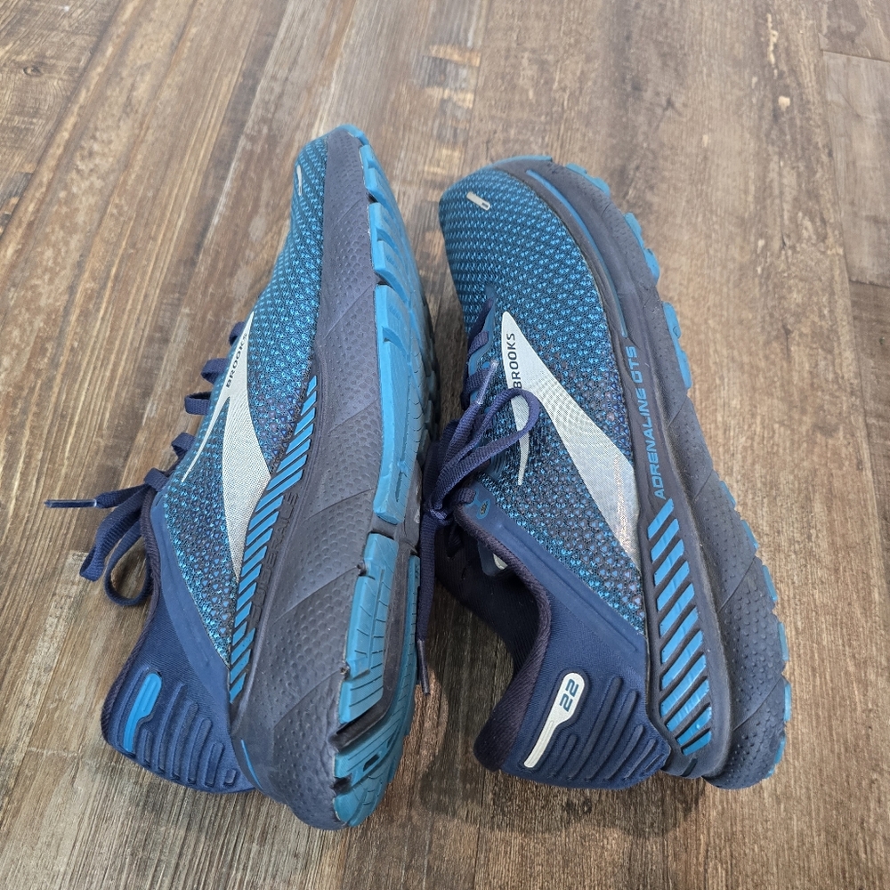Brooks Adrenaline GTS 22 Titan Teal Gray Athletic  Running Shoes Men  8.5 M D - Picture 10 of 14